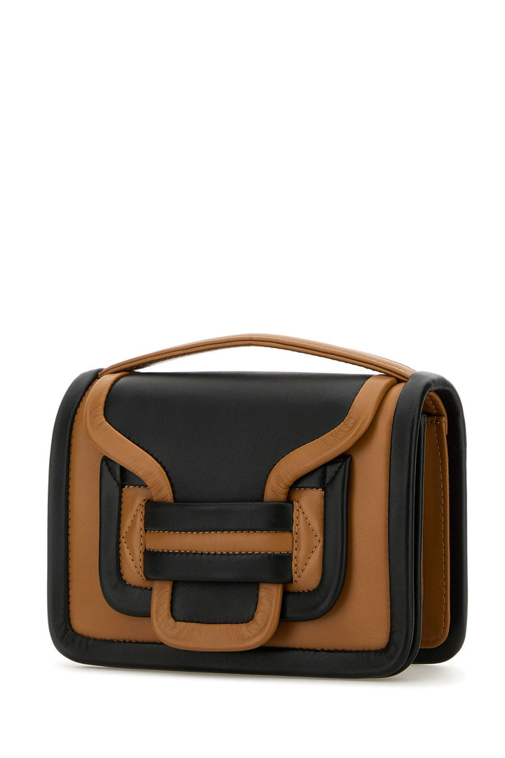 Two-tone leather Alpha handbag