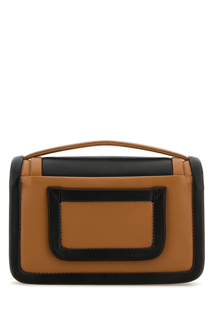 Two-tone leather Alpha handbag