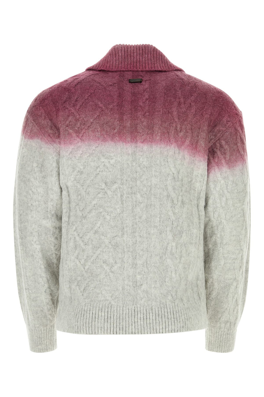 Two-tone stretch acrylic blend sweater