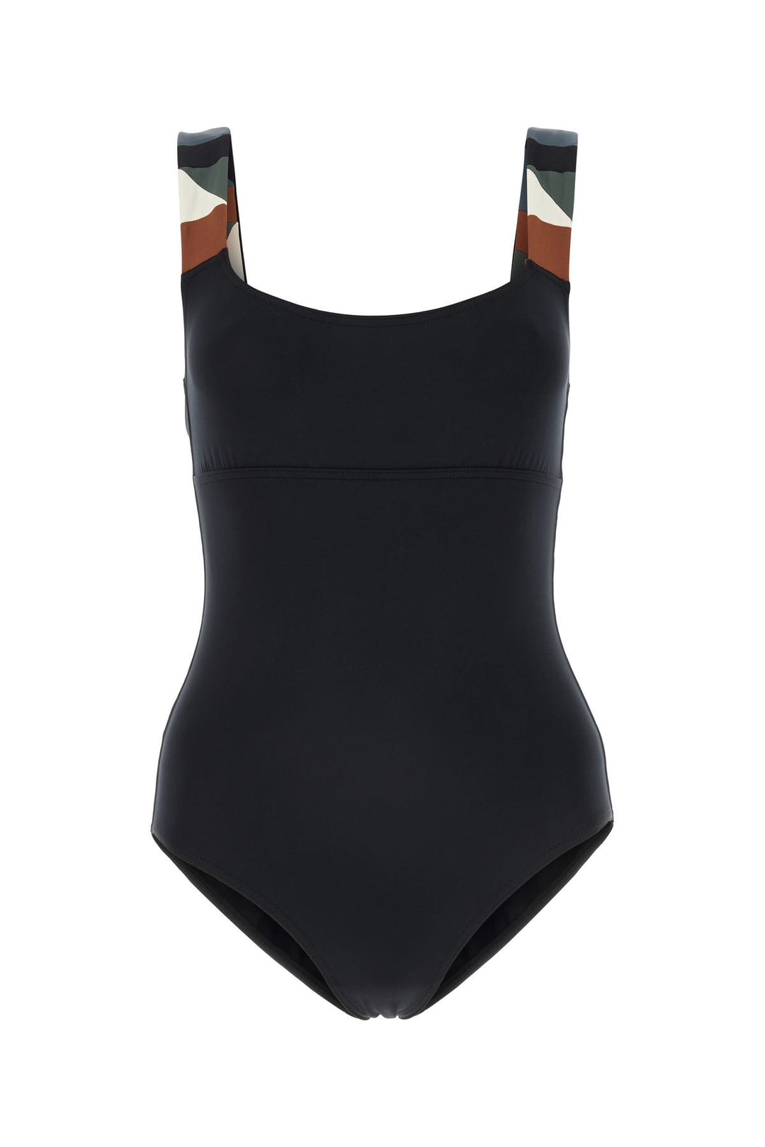 Black stretch nylon swimsuit