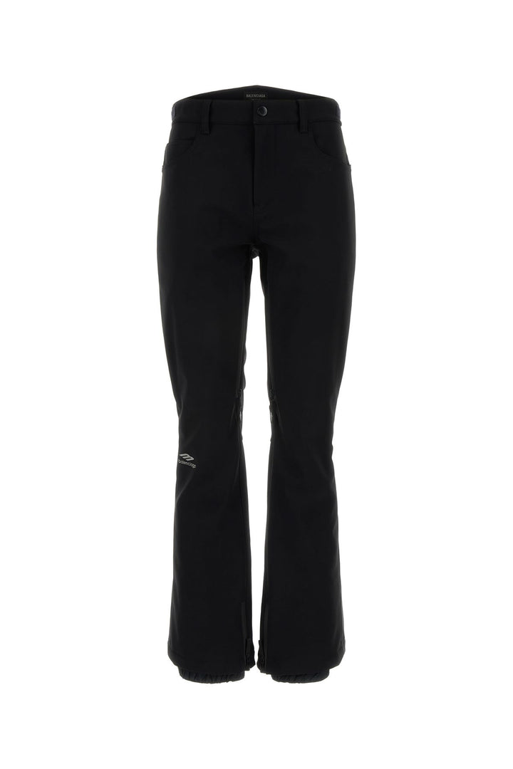 Black stretch nylon ski pant