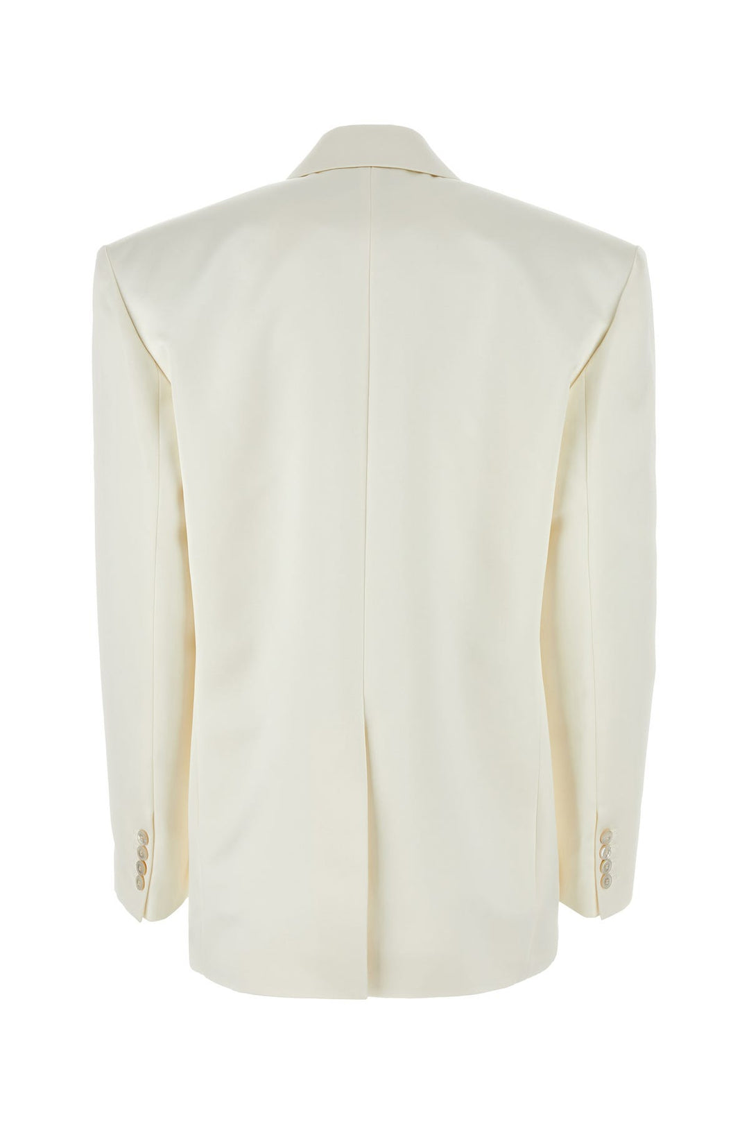 Ivory cotton blend blazer