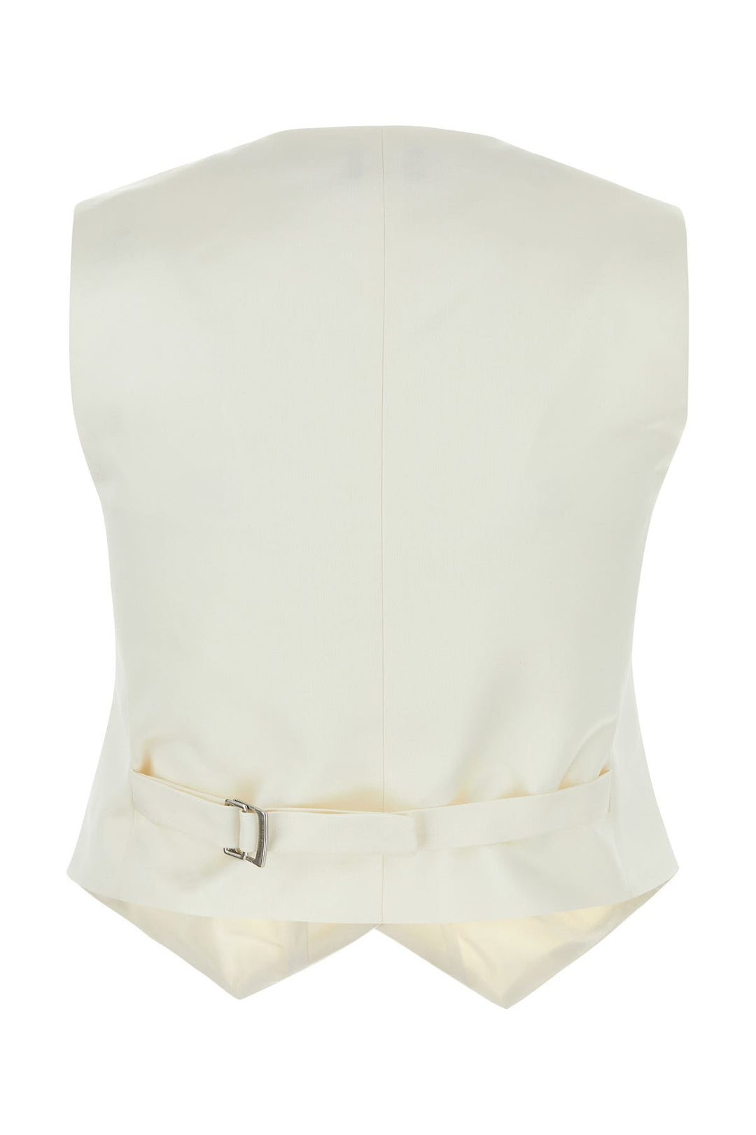 Ivory cotton blend vest