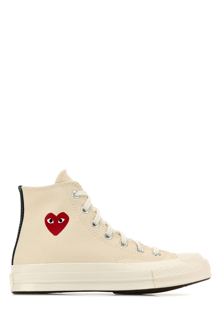 Ivory canvas Comme Des GarÃ§ons X Converse sneakers