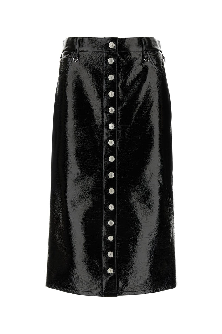 Black vinyl skirt