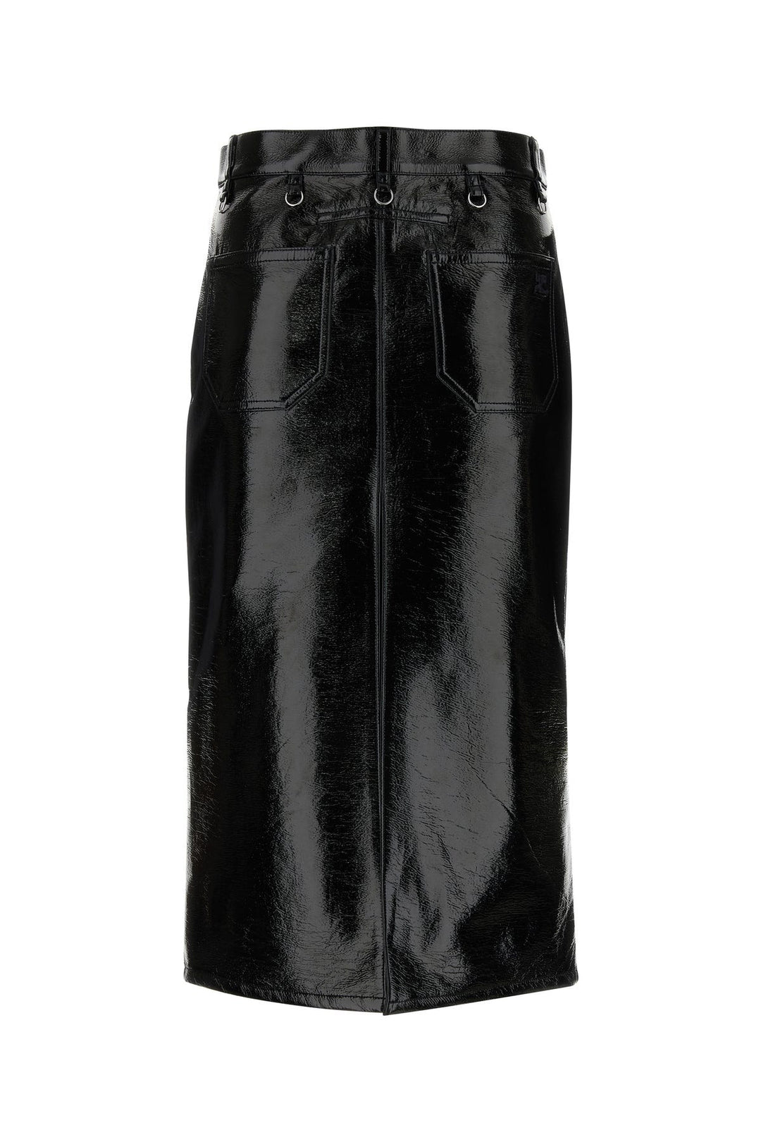 Black vinyl skirt