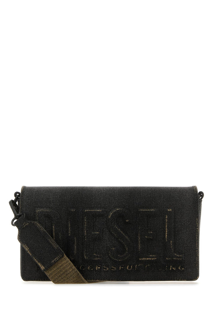 Black denim M Biscotto crossbody bag