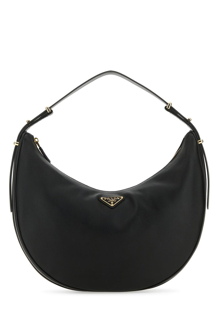 Black leather big ArquÃ¨ handbag