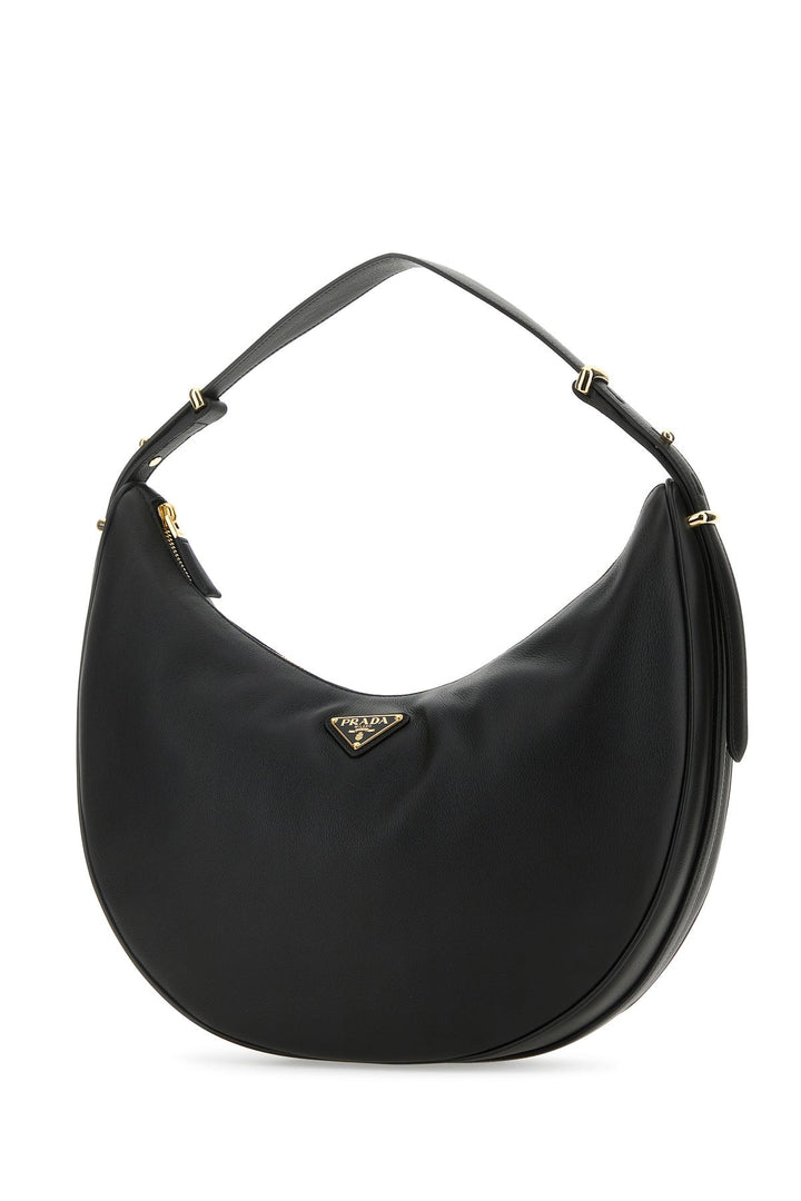 Black leather big ArquÃ¨ handbag