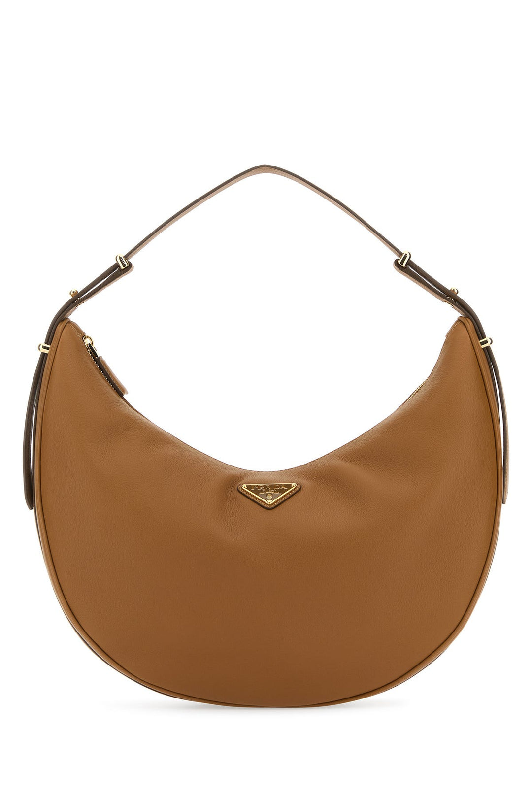 Caramel leather big ArquÃ¨ handbag