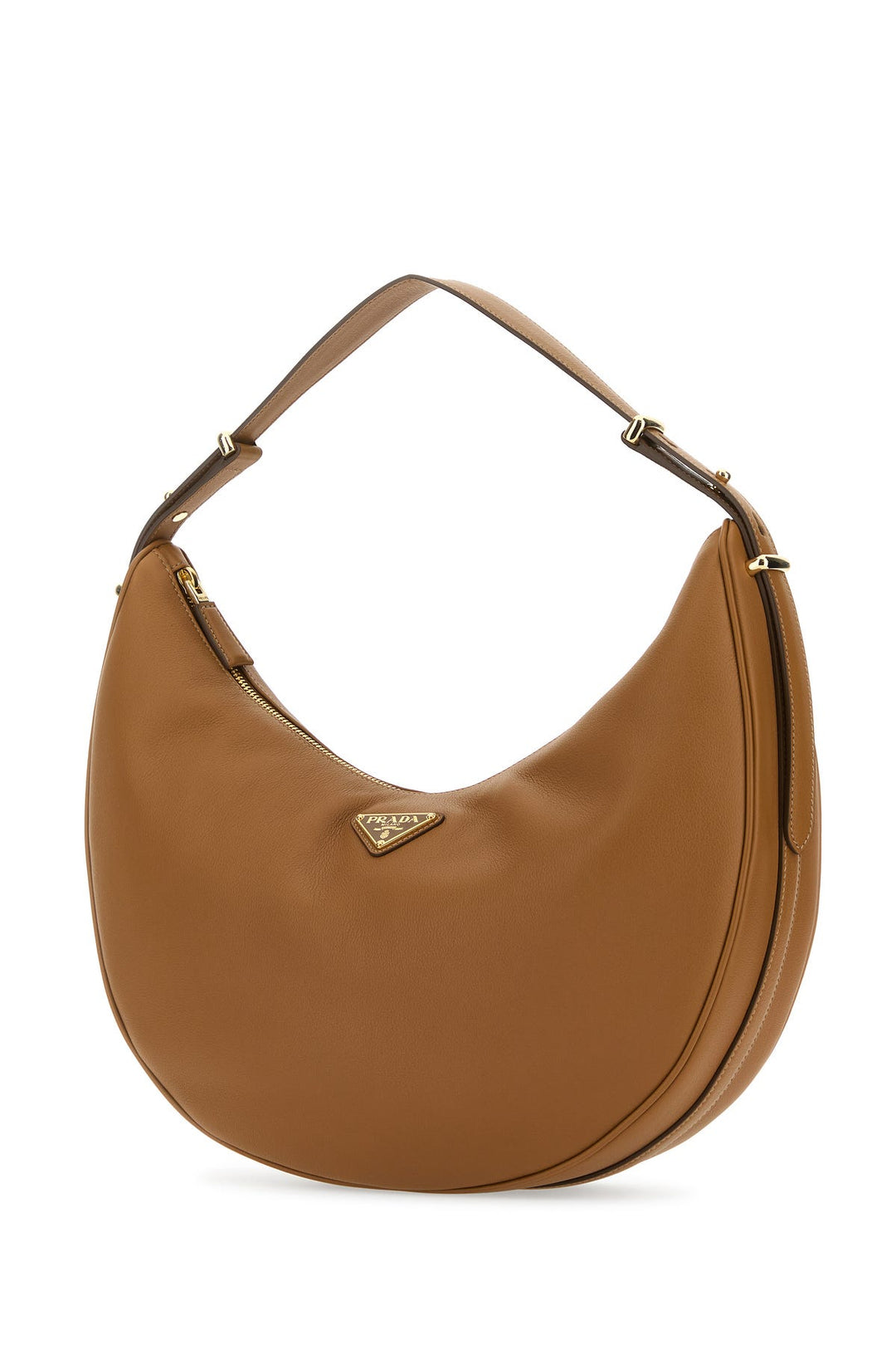 Caramel leather big ArquÃ¨ handbag