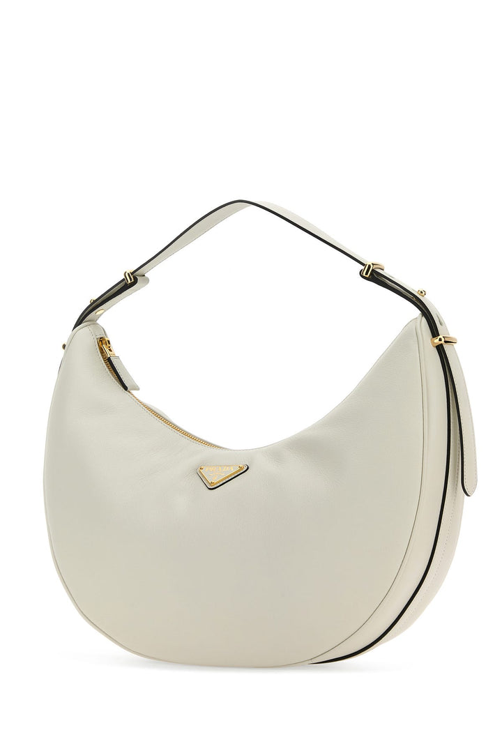 White leather big ArquÃ¨ handbag