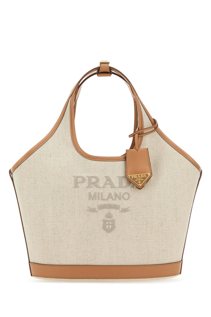 Sand canvas handbag