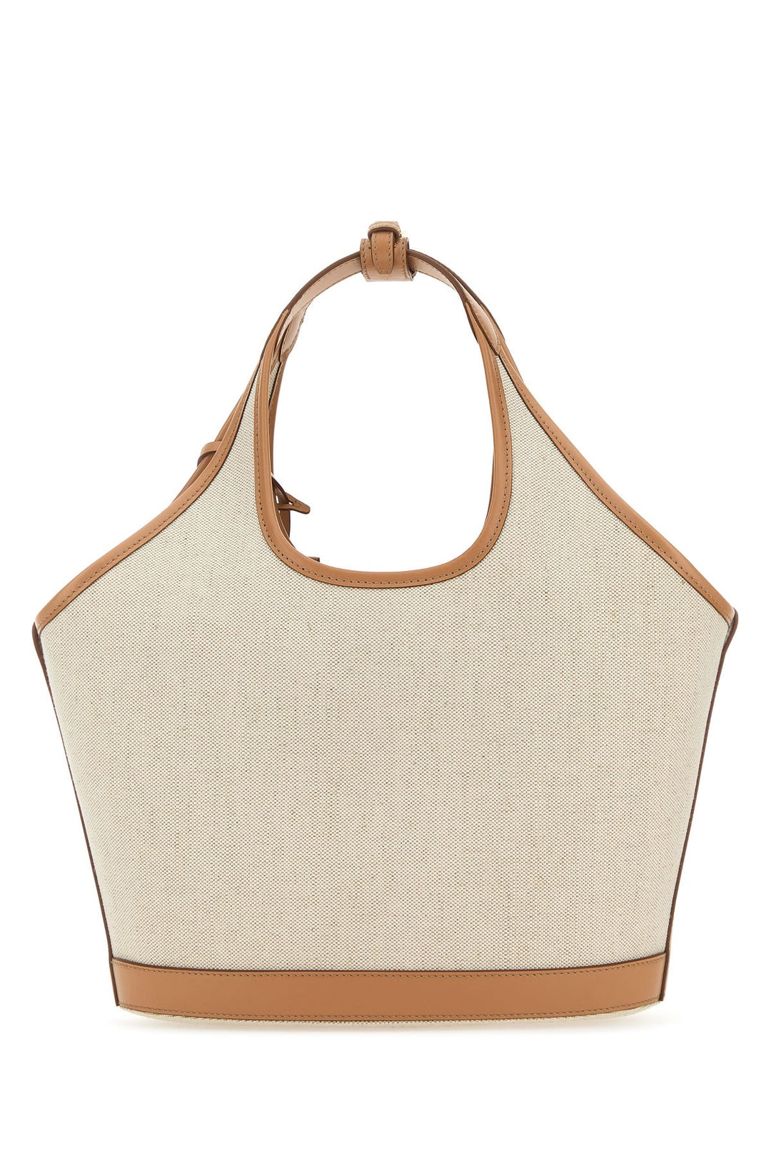 Sand canvas handbag