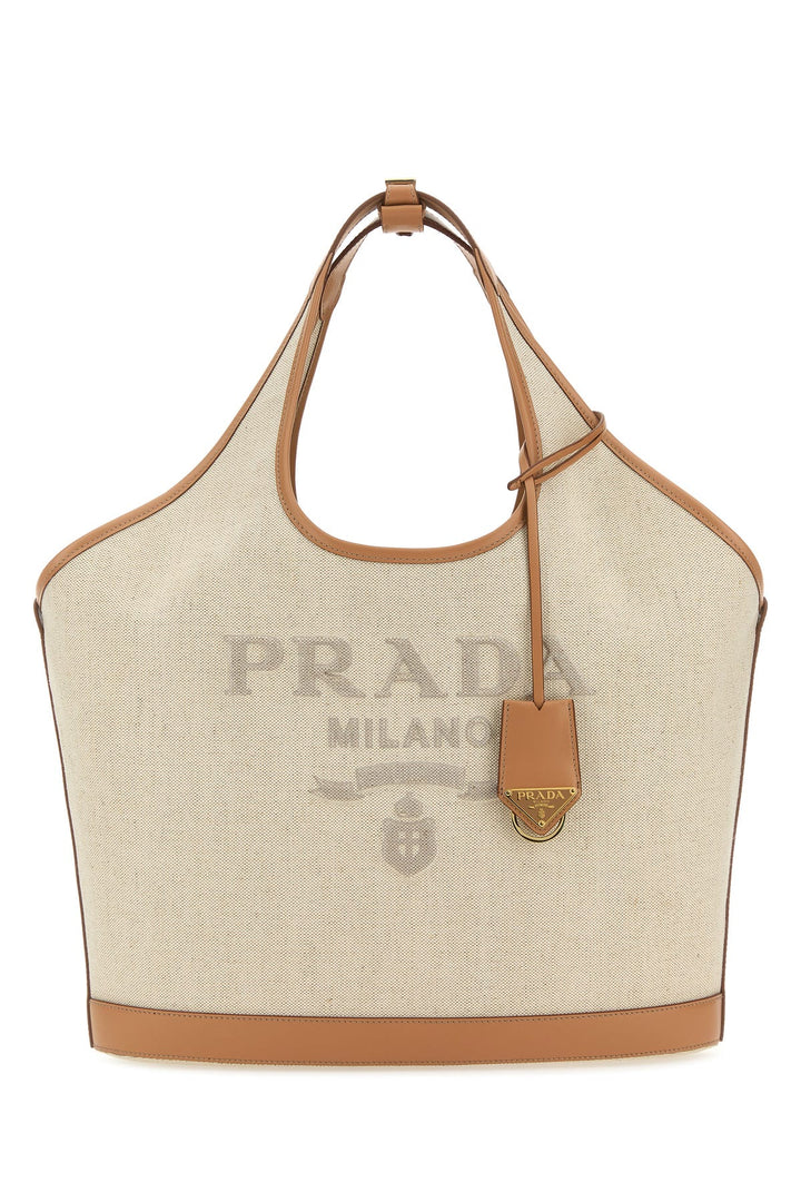 Sand canvas handbag