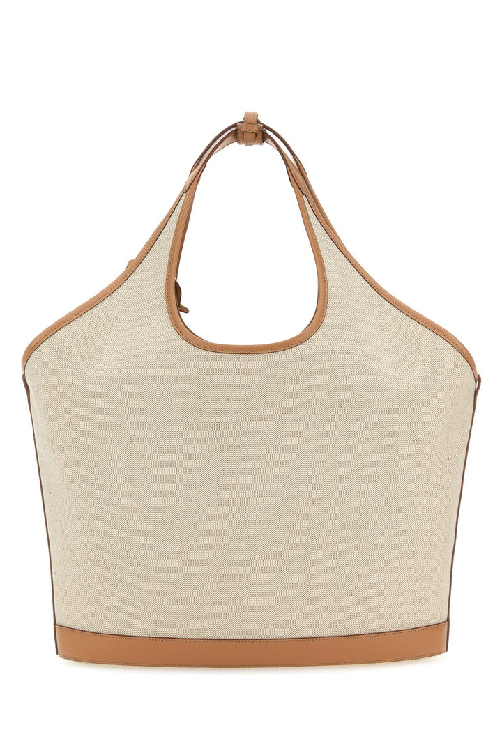 Sand canvas handbag