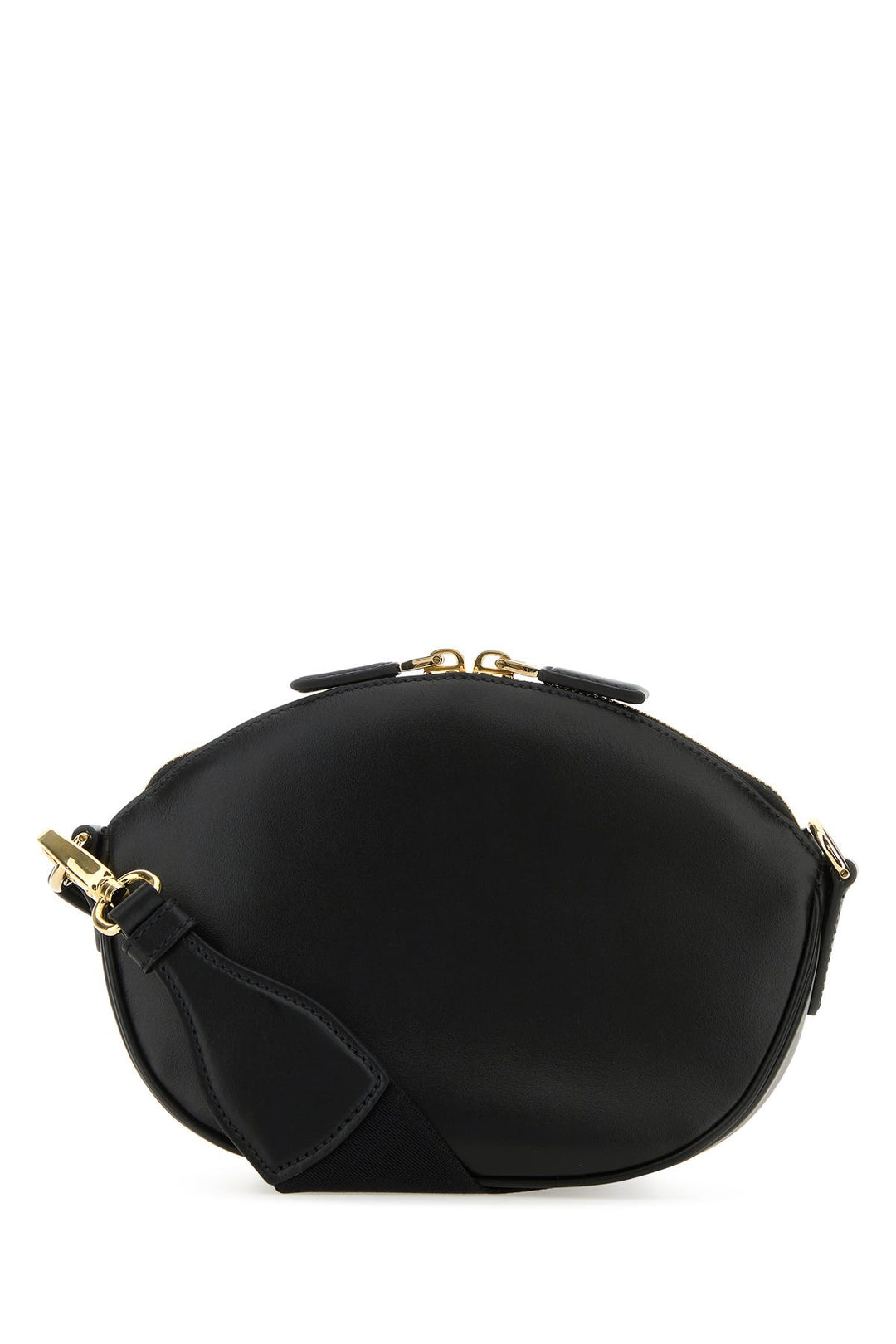 Black leather crossbody bag