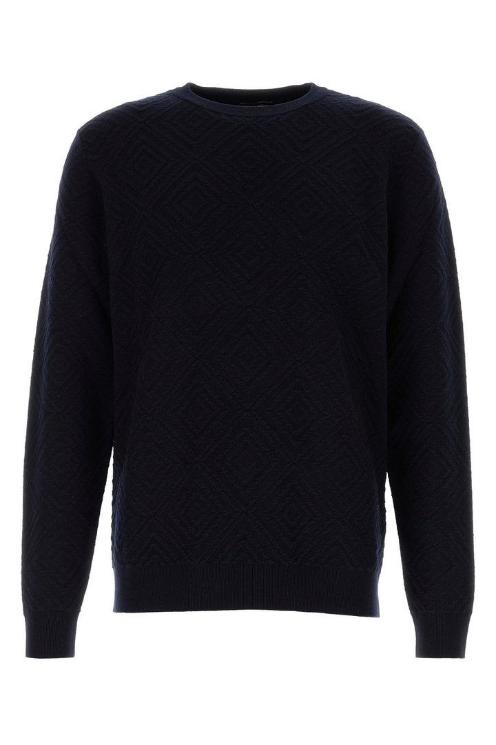 Midnight blue wool blend sweater