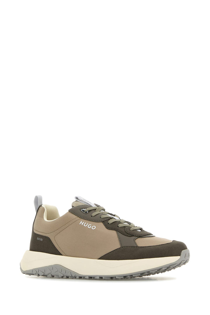 Two-tone fabric and synthetic leather Kane sneakers