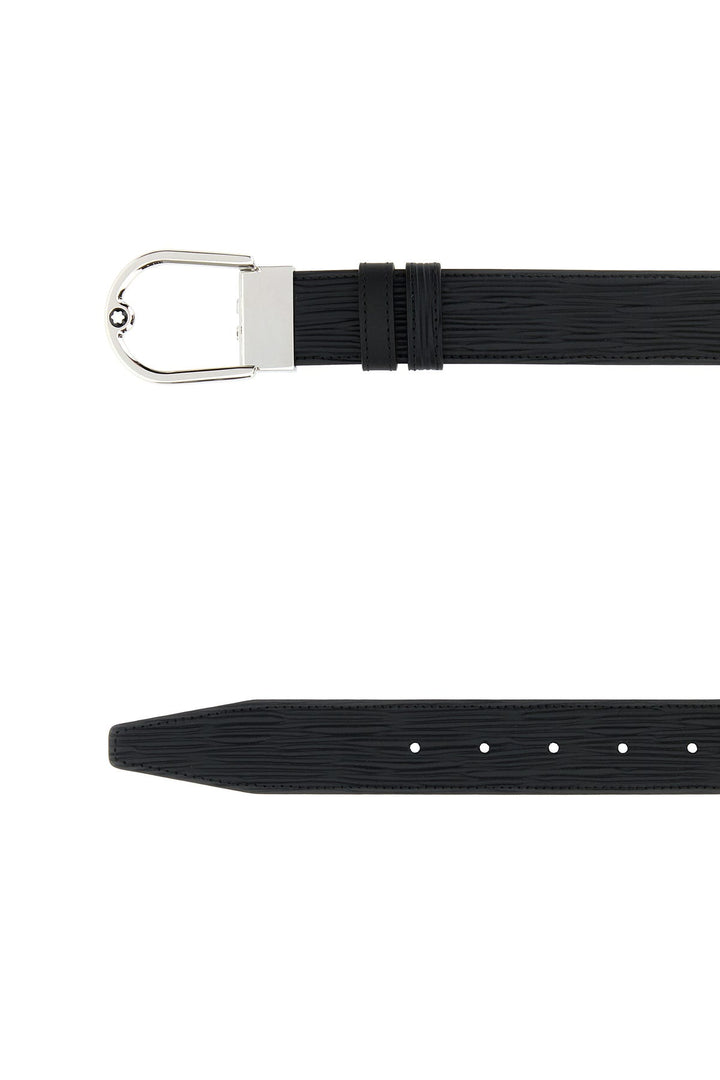 Black leather belt