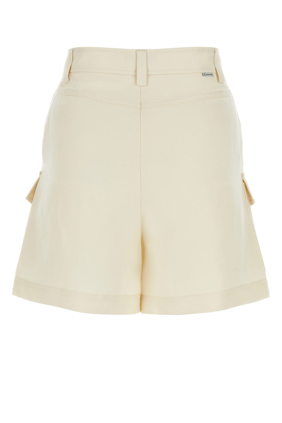 Ivory viscose blend shorts