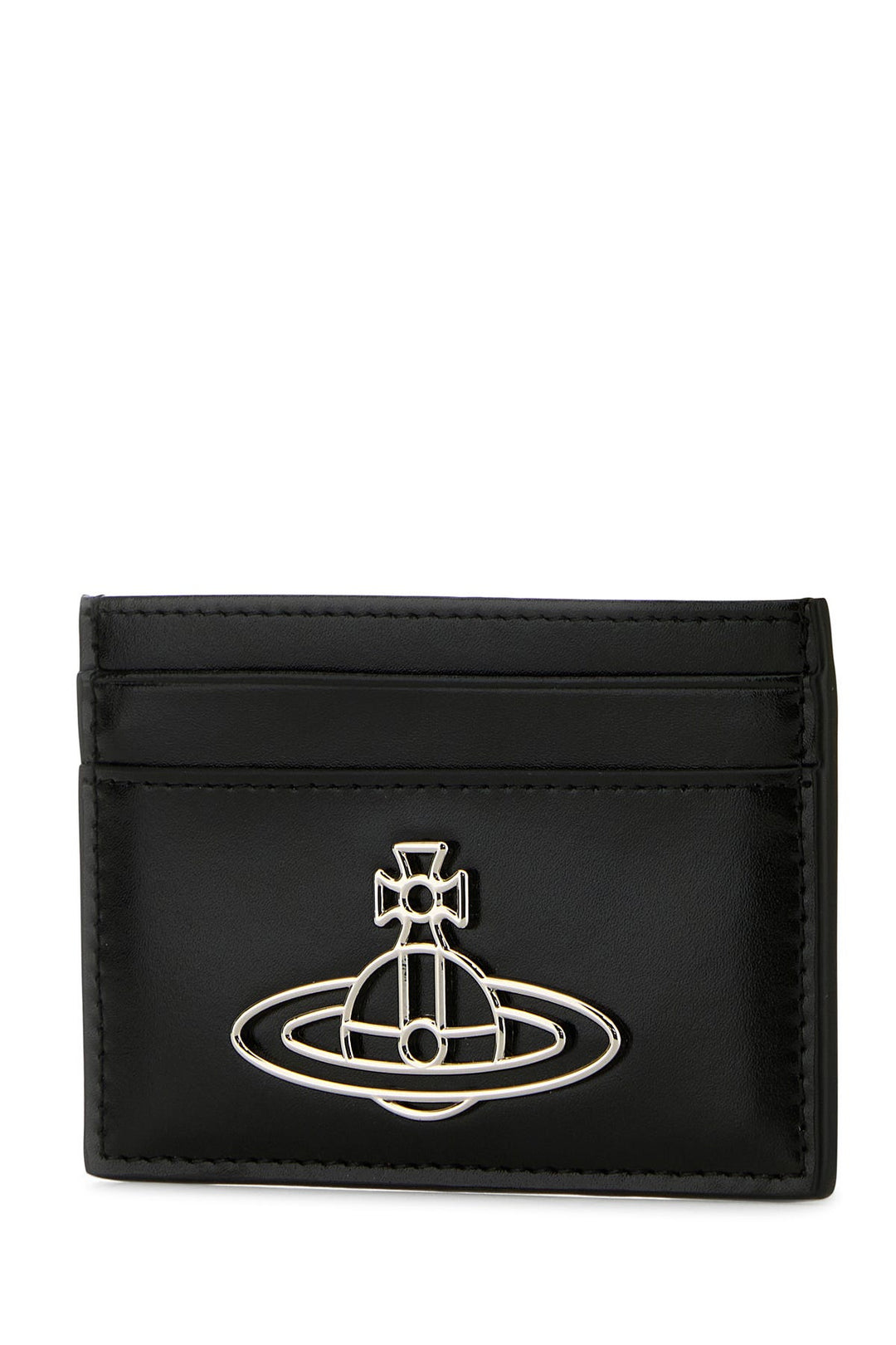 Black leather card holder