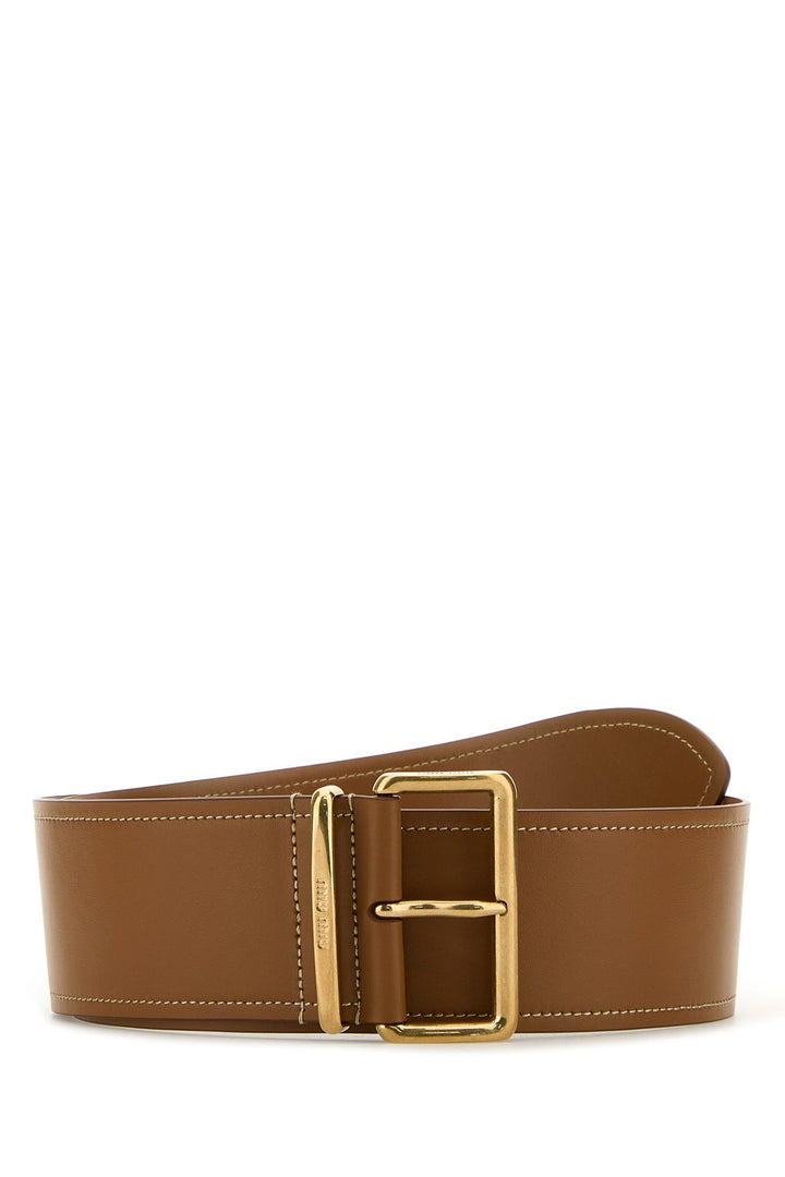 Caramel leather belt