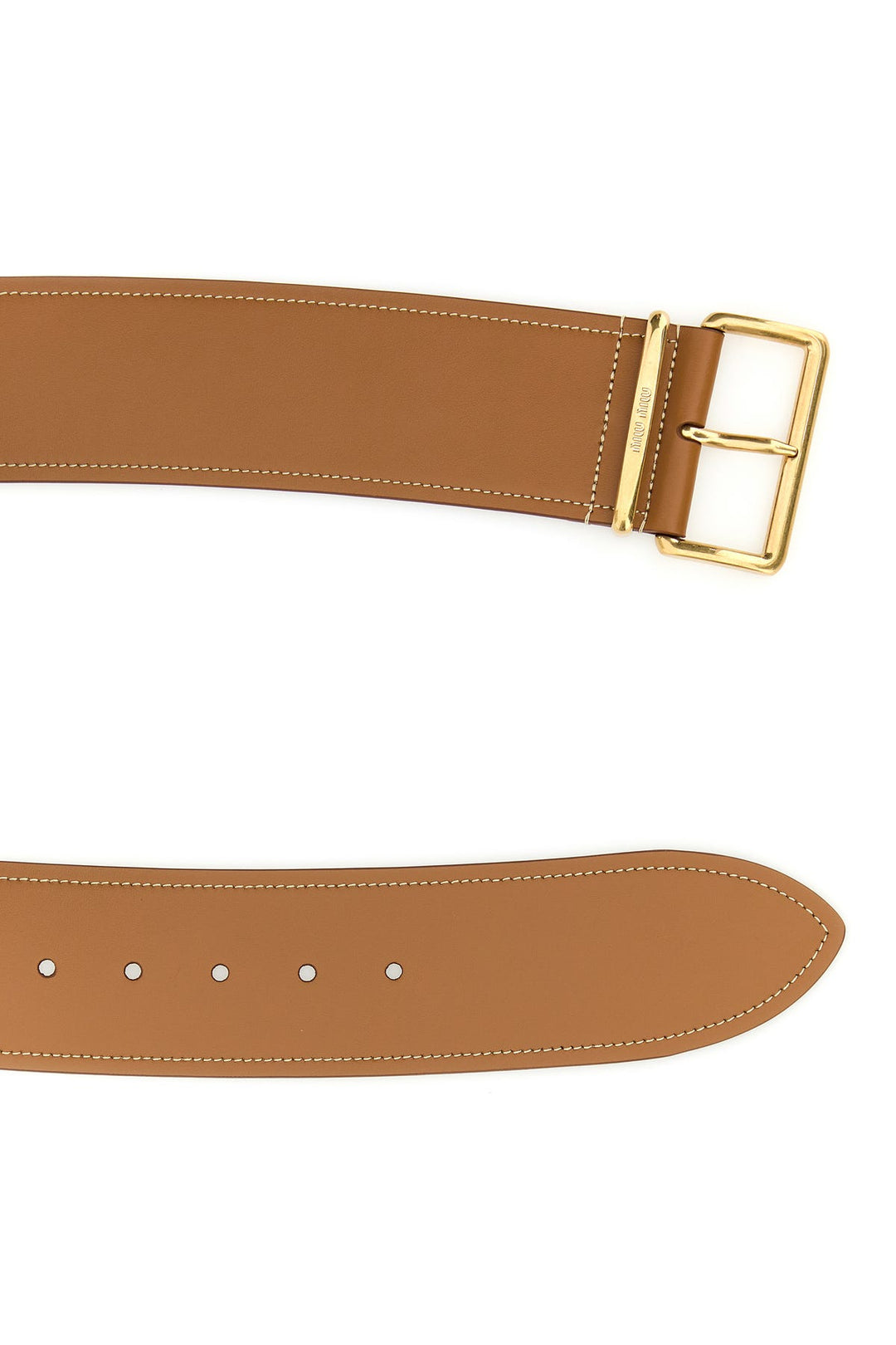 Caramel leather belt