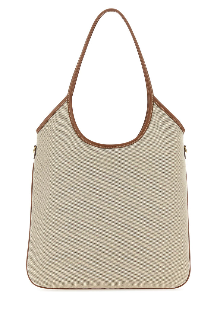 Sand canvas handbag