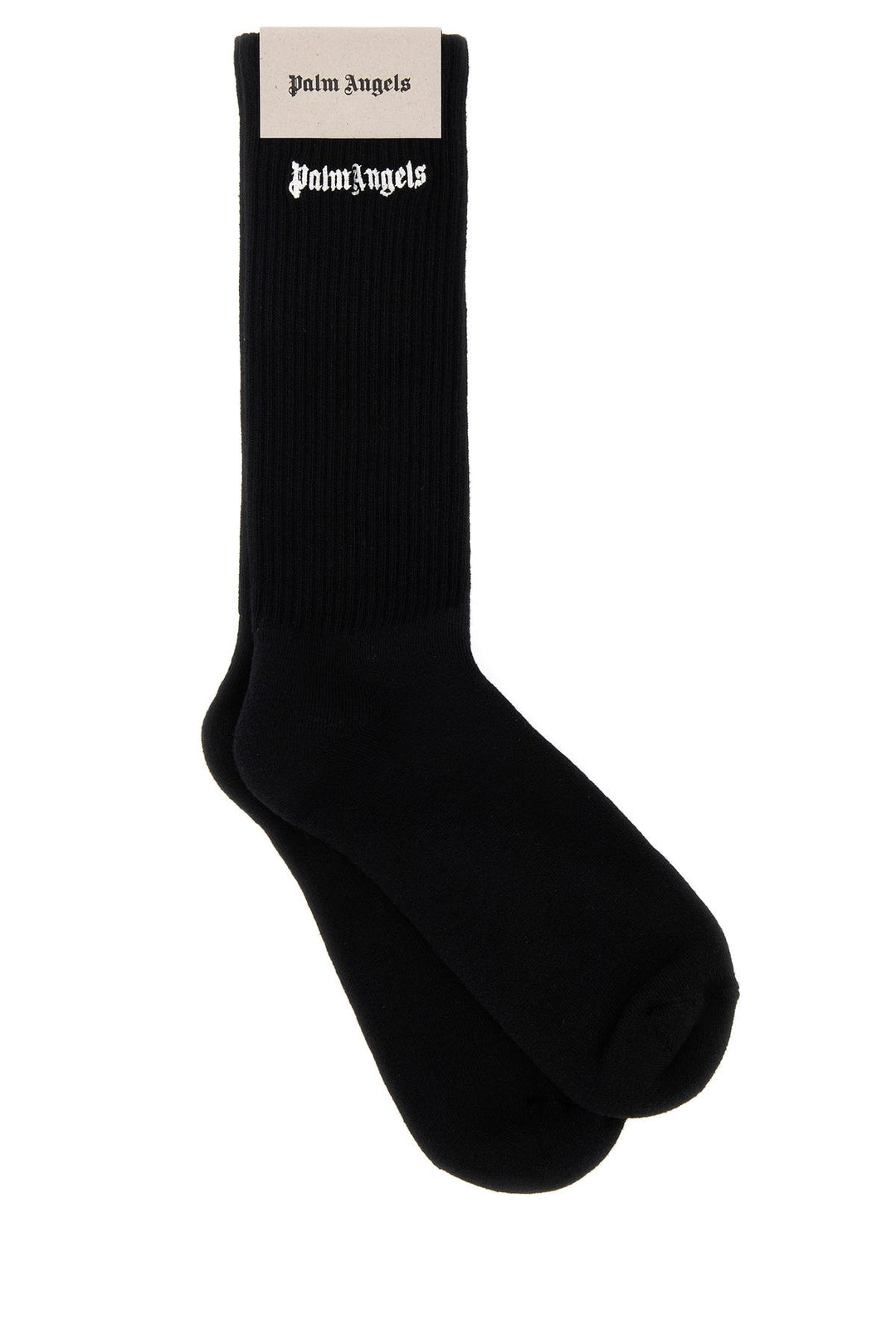 Black stretch cotton blend socks