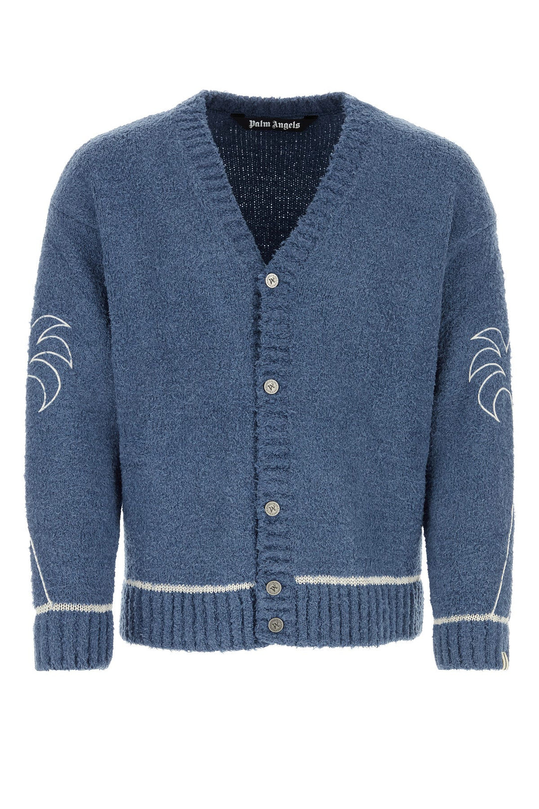 Air Force blue cotton blend cardigan