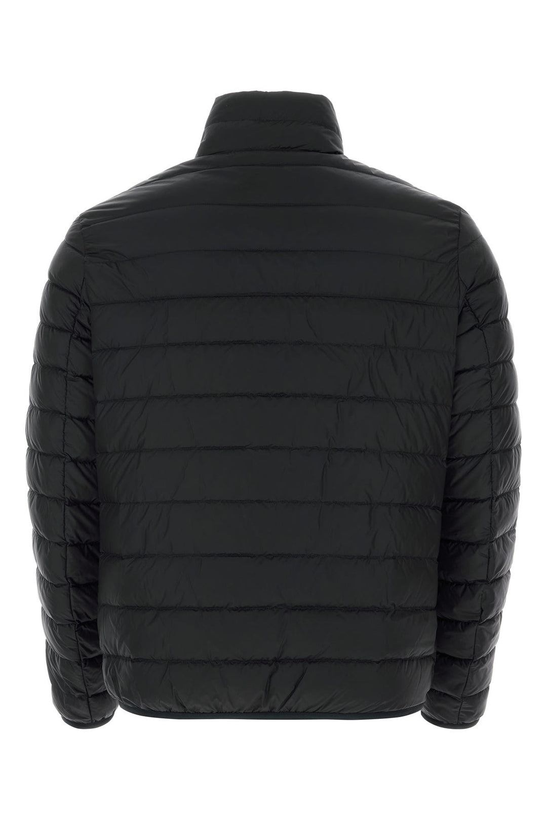 Black nylon down jacket