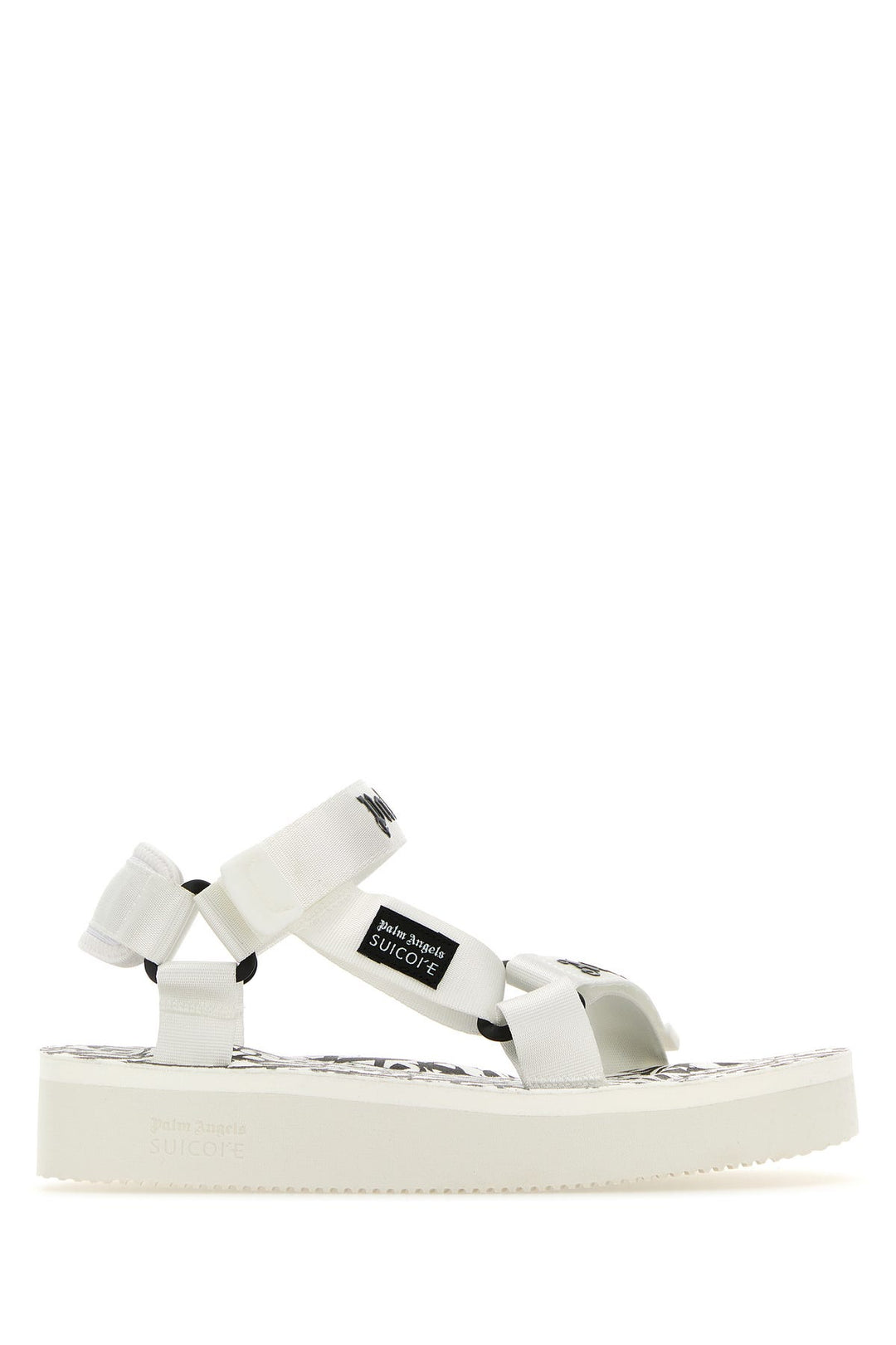 White fabric Palm Angels X Suicoke sandals