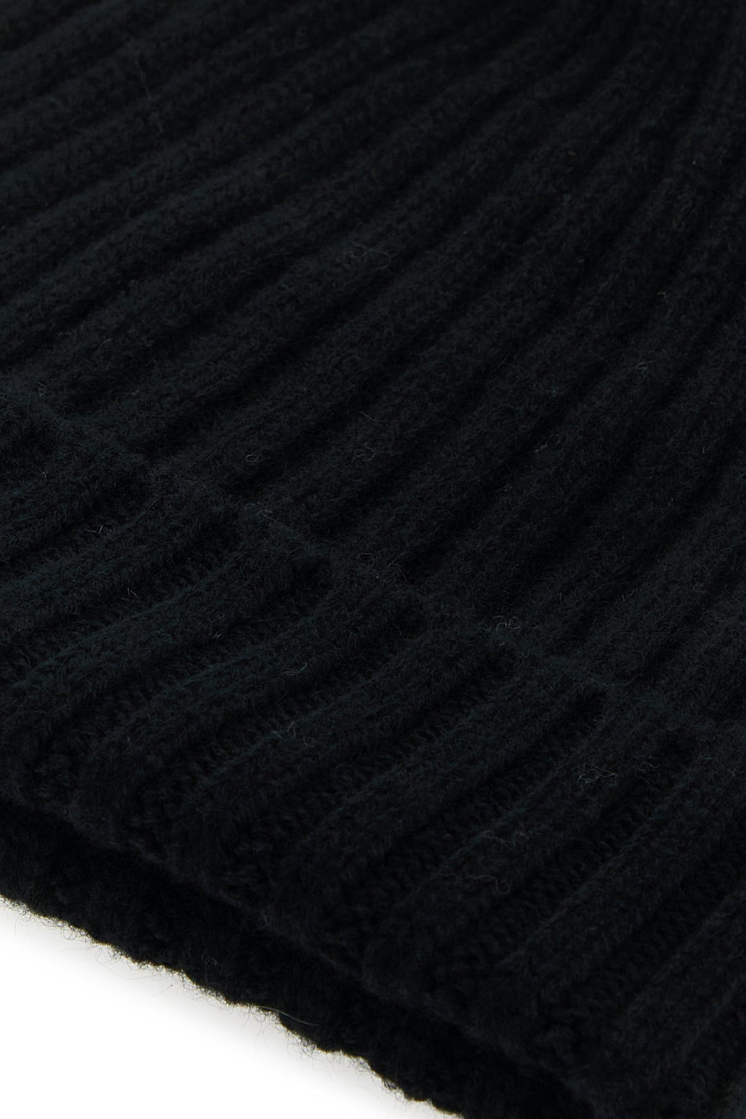 Black cashmere beanie hat