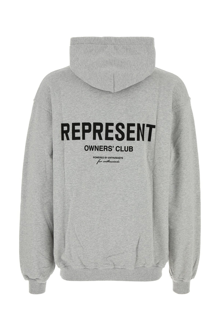 Melange grey cotton sweatshirt