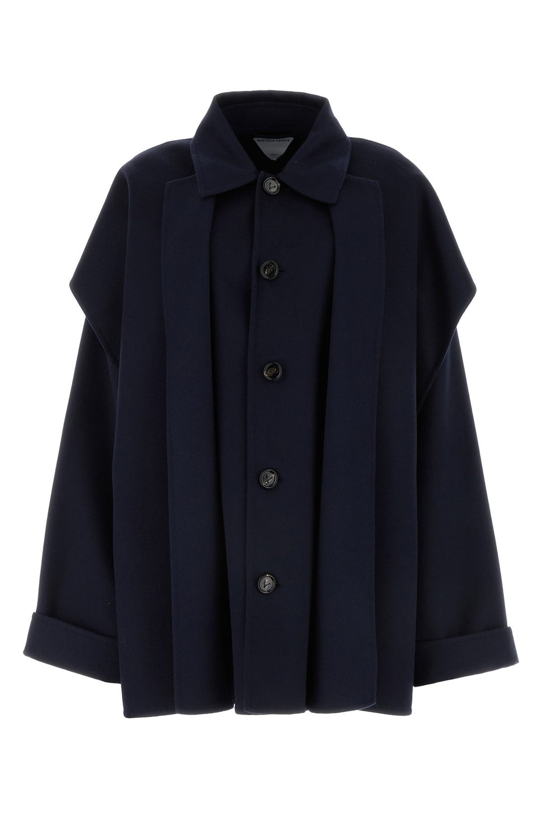 Midnight blue wool blend coat