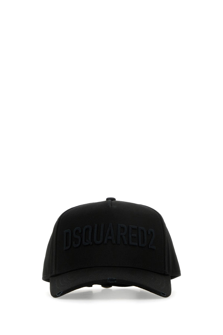 Black cotton baseball cap