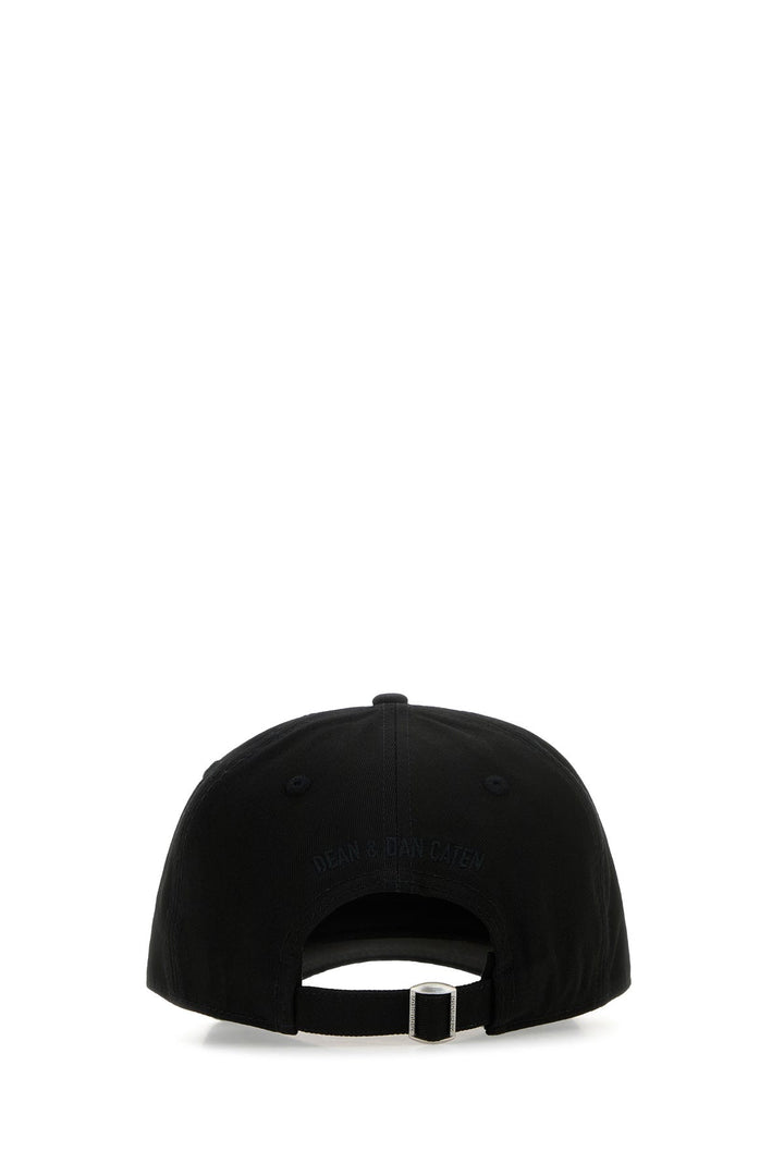 Black cotton baseball cap