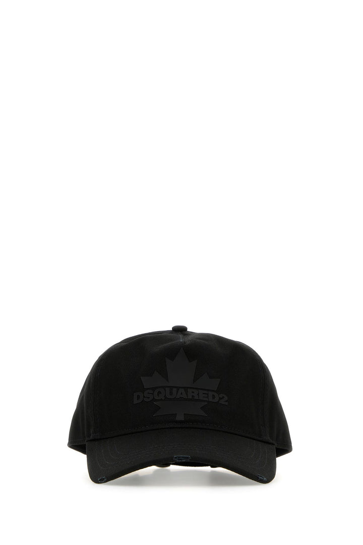 Black cotton baseball cap