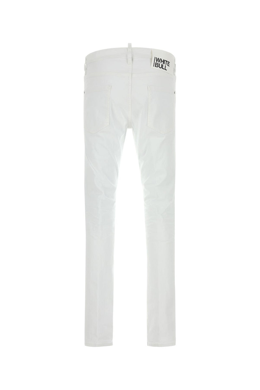 White stretch denim Cool Guy jeans