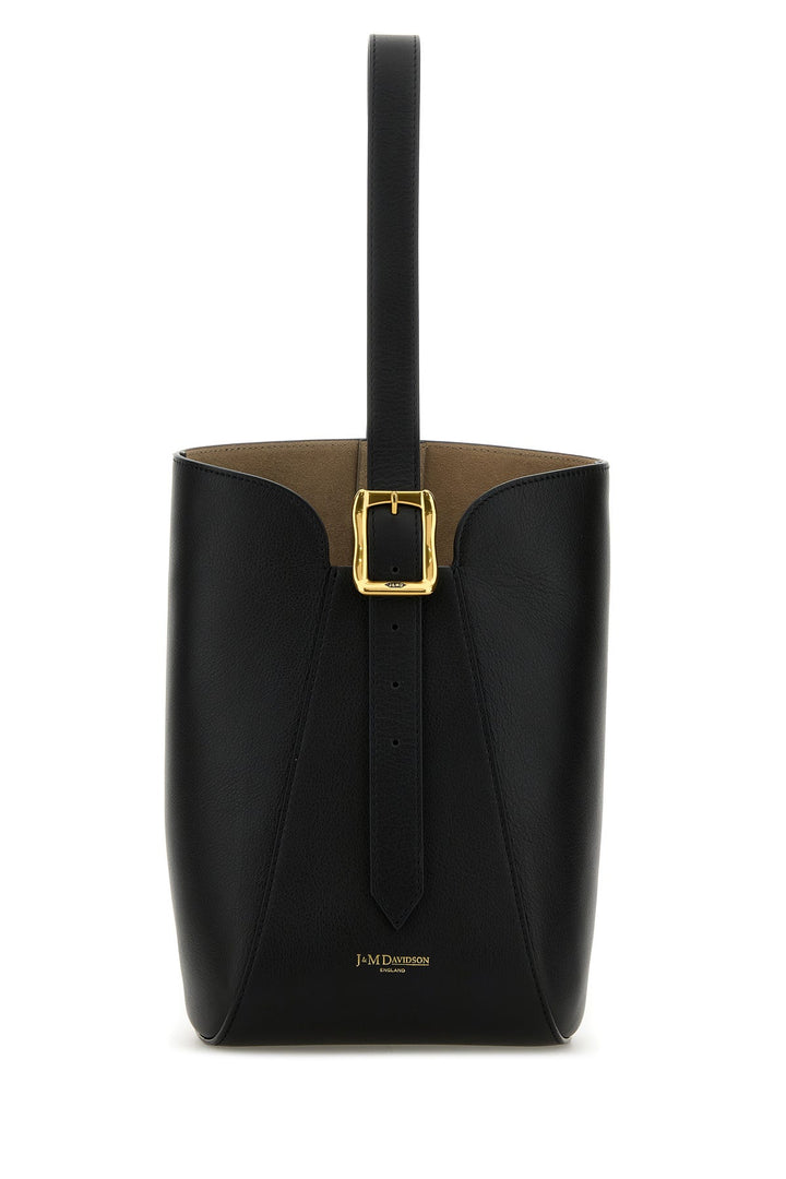 Black leather Quiver nano bucket bag