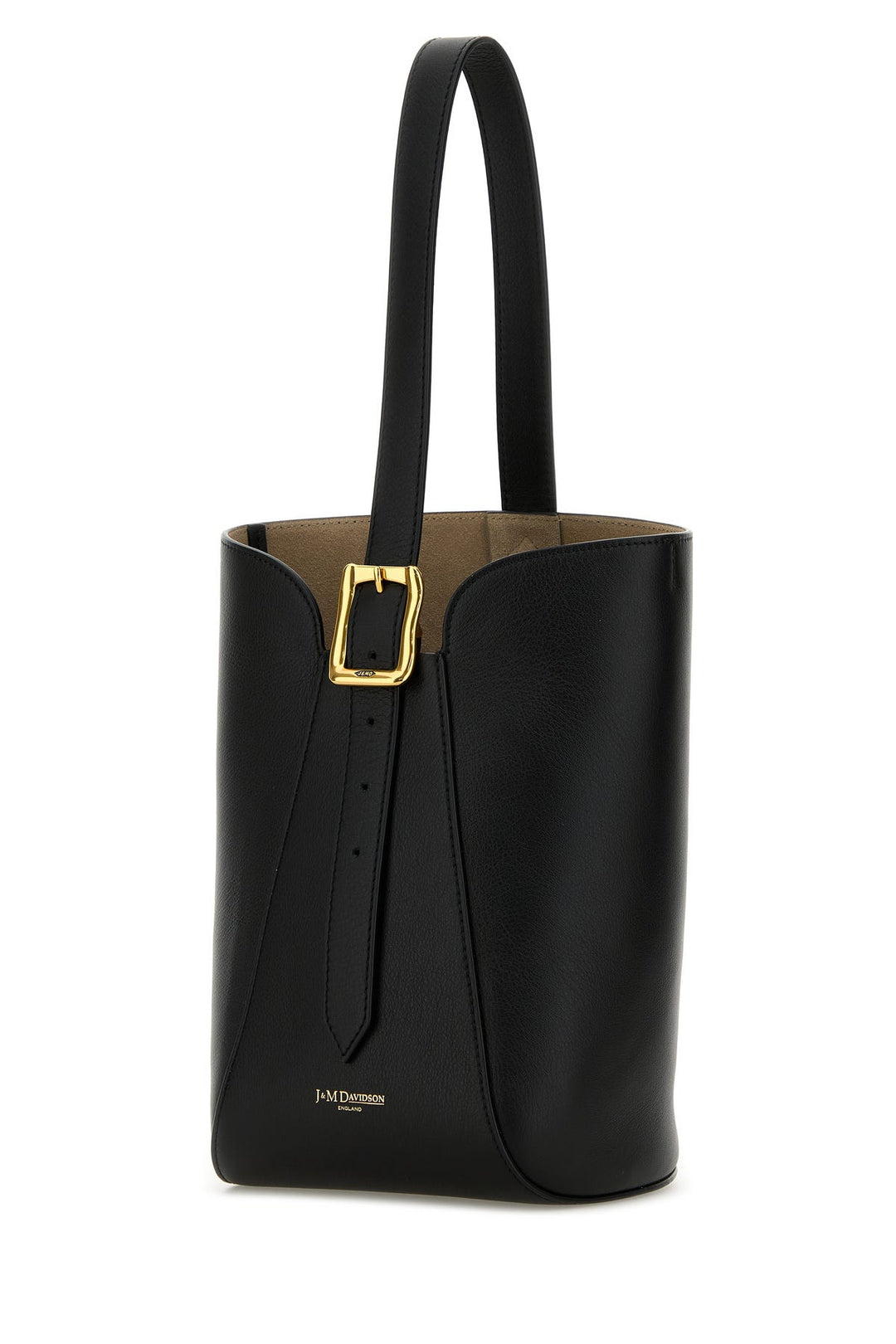 Black leather Quiver nano bucket bag