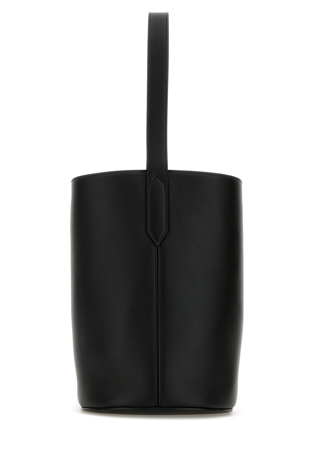 Black leather Quiver nano bucket bag