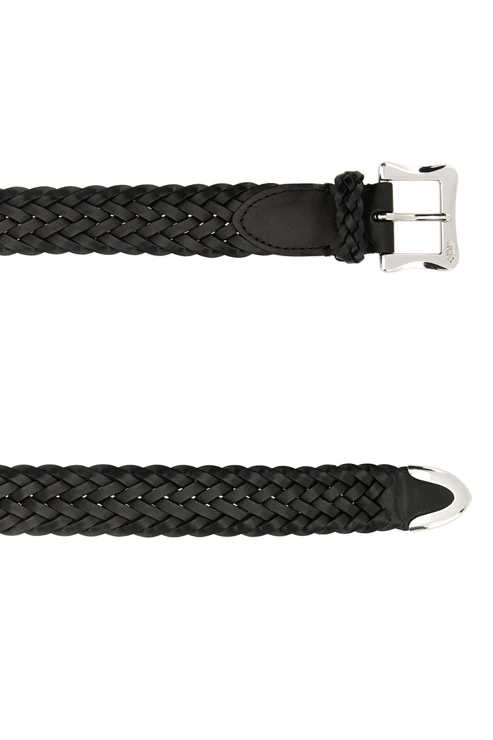 Black leather belt