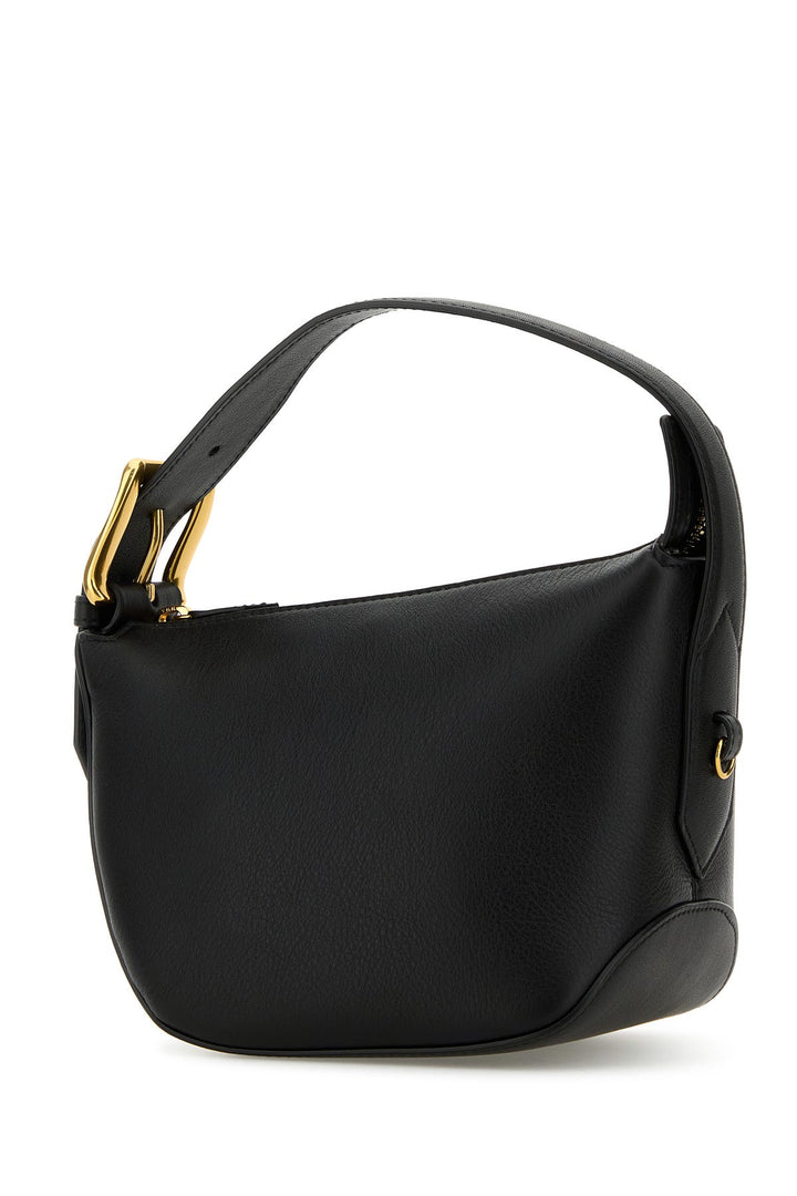 Black leather Zip Quiver handbag