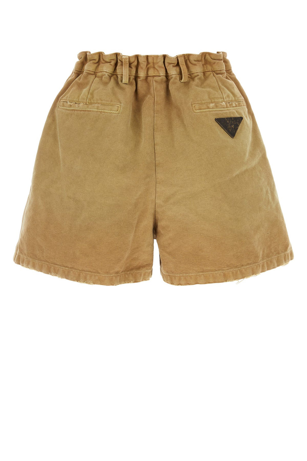 Camel canvas shorts