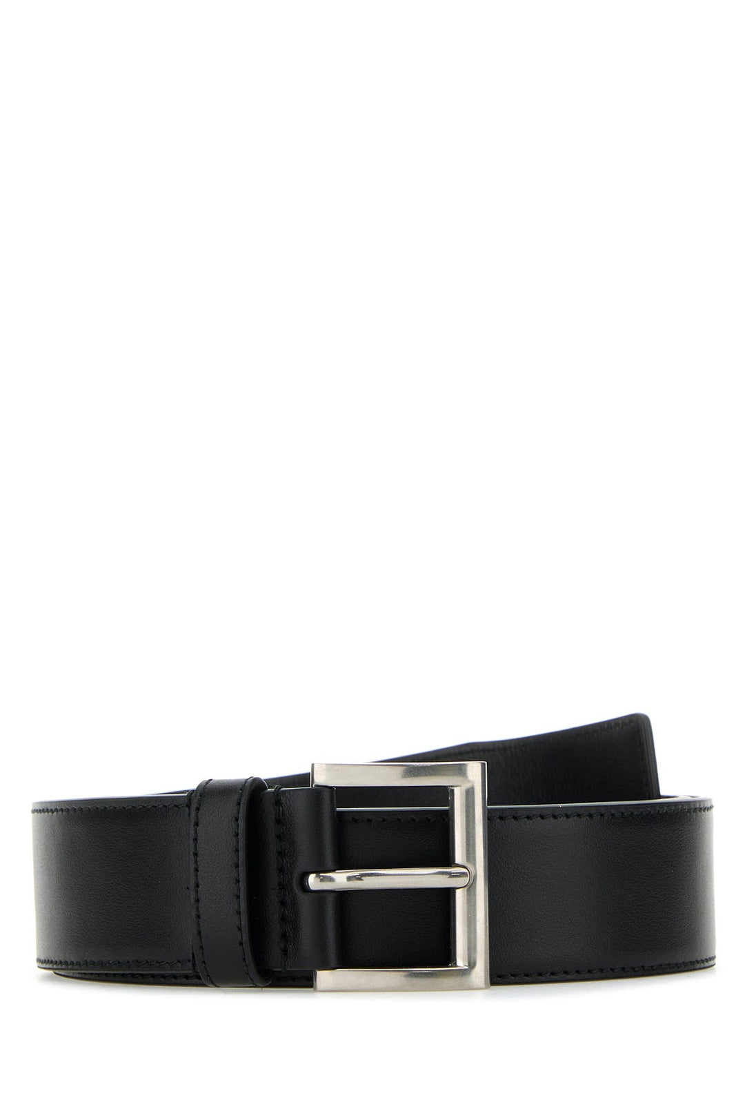 Black leather belt