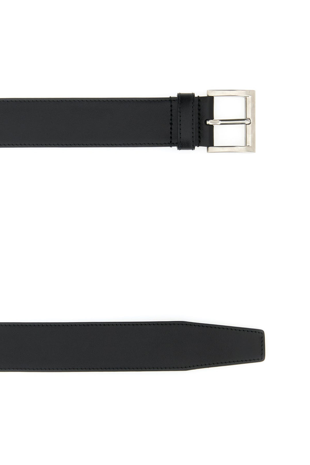 Black leather belt