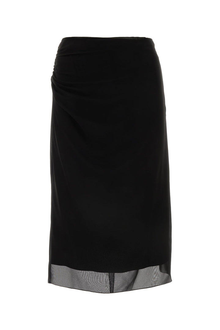 Black georgette skirt