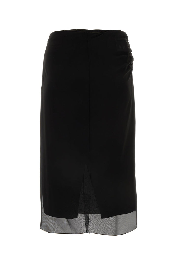 Black georgette skirt